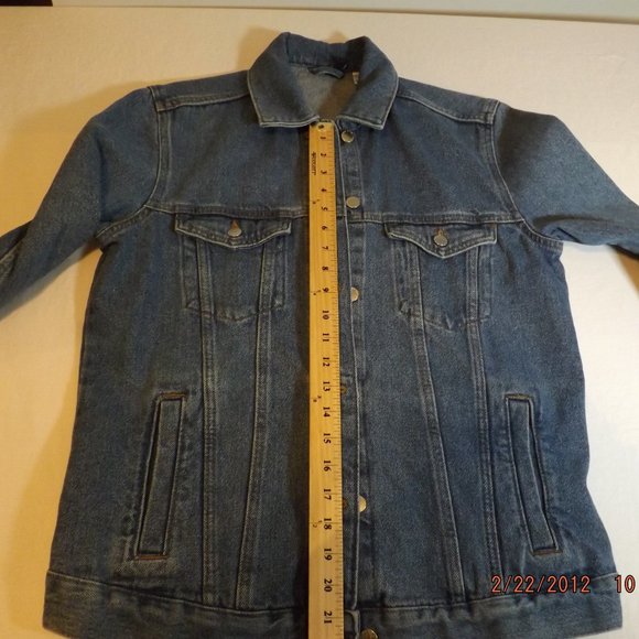 Divided HM Women's Size 6 100% Cotton Blue Denim Jacket - Picture 11 of 14